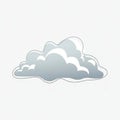Stylized illustration of a cloud with gradient shades of gray and white. The cloud features soft, Royalty Free Stock Photo