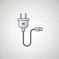 Stylized illustration of an electrical plug Royalty Free Stock Photo