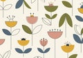 Stylized illustration featuring geometric floral patterns on a neutral background. Variou Royalty Free Stock Photo