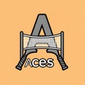 Aces: Badminton and Sports Icon Royalty Free Stock Photo