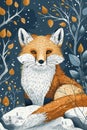 Charming Red Fox in Winter Wonderland Royalty Free Stock Photo