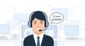 Customer Support Agent Illustration Royalty Free Stock Photo