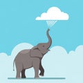 Stylized illustration of a gray elephant Royalty Free Stock Photo