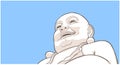 Stylized illustration of Laughing Buddha Royalty Free Stock Photo