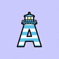 Lighthouse Letter A Royalty Free Stock Photo