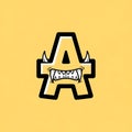 Monster Letter A Logo Design Royalty Free Stock Photo