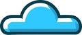 A stylized illustration of a light blue cloud Royalty Free Stock Photo