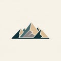Stylized illustration of a mountain range using geometric shapes Royalty Free Stock Photo