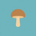 Stylized illustration of a mushroom on a light blue background Royalty Free Stock Photo