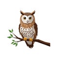 Stylized illustration of an owl with Royalty Free Stock Photo