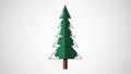 Stylized illustration of a pine tree with a geometric triangular design Royalty Free Stock Photo