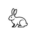 Stylized illustration of a rabbit depicted Royalty Free Stock Photo