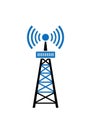 Stylized illustration of a radio tower Royalty Free Stock Photo