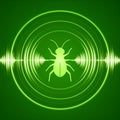 Sound Wave Bug Detection Technology Royalty Free Stock Photo