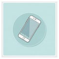 A stylized illustration of a smartphone Royalty Free Stock Photo