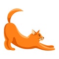 Stylized illustration of stretching cat. Royalty Free Stock Photo