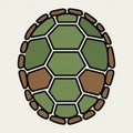 Stylized illustration of a turtle shell. Features a series of gr Royalty Free Stock Photo