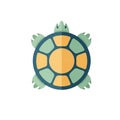 Stylized illustration of a turtle with Royalty Free Stock Photo