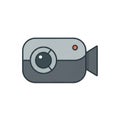 Stylized illustration of a video camera featuring a simple and clean design Royalty Free Stock Photo