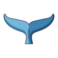 Stylized illustration of a whale tail in a simplistic design Royalty Free Stock Photo