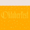 Stylized image of beer with foam and sign Octoberfest