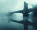 Stylized image of bridge in fog Royalty Free Stock Photo