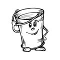 Stylized image of bucket with water. Royalty Free Stock Photo