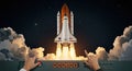 Space Shuttle Launch Simulation Royalty Free Stock Photo