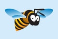 Stylized image of a flying bee. Vector drawing