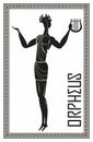 Stylized image of Orpheus. Greek mythology