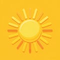 A stylized image of the sun features a bright yellow circular center with radiating Royalty Free Stock Photo