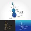 The stylized image of Violin