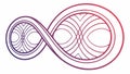 Stylized Infinity Symbol, Eternal Connection Design, vector design Generative AI Royalty Free Stock Photo