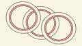 Stylized Interlocking Ring Pattern in Earthy Tones, vector design Generative AI Royalty Free Stock Photo