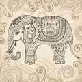 Stylized lacy elephant