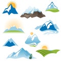 Stylized landscape icons