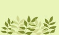 Stylized leaves on a green background