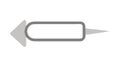 Stylized left arrow icon, for navigation or cursor pointer, vector design Generative AI Royalty Free Stock Photo