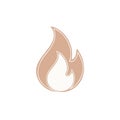 Stylized light brown flame icon vector illustration a minimalist fire symbol design element Royalty Free Stock Photo