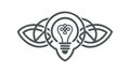Stylized Lightbulb with Celtic Knot, Creative Energy Design, vector design Generative AI Royalty Free Stock Photo
