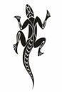 Lizard. Collection of decorative silhouettes of reptiles. Vector illustration