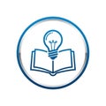 Symbolizes ideas and knowledge while the book signifies learning and Royalty Free Stock Photo