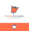 Stylized logo icon of fearless flying squirrel