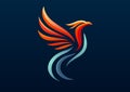 Stylized logo of immortal Phoenix bird