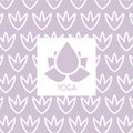 Stylized Lotus Violet Yoga Studio Design Card