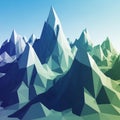 Stylized with a low poly aesthetic commonly used in computer Royalty Free Stock Photo