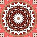 Stylized Mandala artwork image. round ornamental ancient texture pattern.