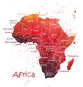 Stylized map of Africa.