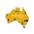 Stylized map of Australia