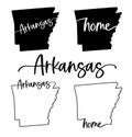 Stylized map of the U.S. state of Arkansas vector illustration